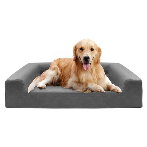 NYASAA Orthopädisches Hundebett, Haustiermatratze, rutschfeste Matte, universell für alle Jahreszeiten, sehr elastisch und waschbar, geeignet für den Innenbereich (Grau 51 x 38 x 14 cm) von NYASAA