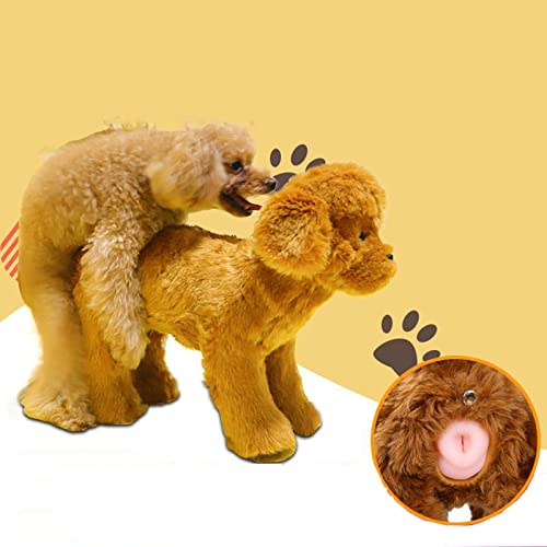 NYASAA Rust Dog Sleeping Toy Verwöhnen Sie Ihr Haustier mit unserem Rost-Hundeschlafspielzeug – echte Restaurierung und importiertes Fell für realistisches Spielen (braun, 17 cm) von NYASAA