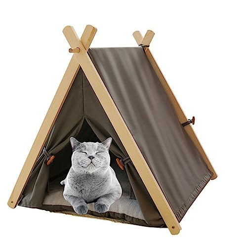 Tragbares Haustierzelt, Tipi-Zelt mit Matte, atmungsaktiv, Verdunkelung, waschbar, Sporthüttenzelt für Welpen, Hund, Katze, Kaninchen (ja) von NYASAA