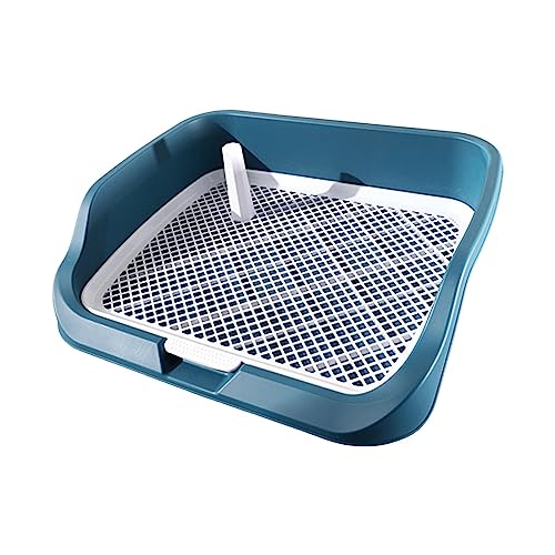 Hundetoiletten-Katzentoilette, Welpentöpfchen-Trainer-Ecke, Haustier-PIPI-Toilette for kleine Hundewelpen, Blau von NYCBZ