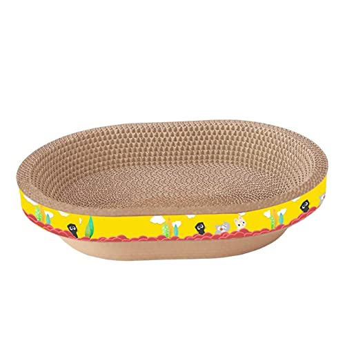 Katzenkratzbrett aus Pappe, oval, gewellt, for Lounge-Betten, L(L) von NYCBZ