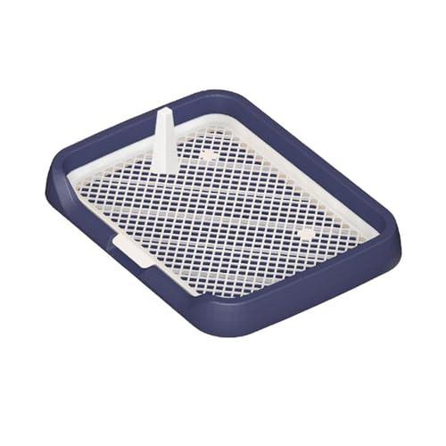 Netzgitter-Toilette, Hundetoilette mit Schutzwand, wiederverwendbarer Welpen-PIPI-Pad-Halter, Hundetöpfchen-Tablett for Hunde und Katzen, große Welpen, Grau(Blue) von NYCBZ