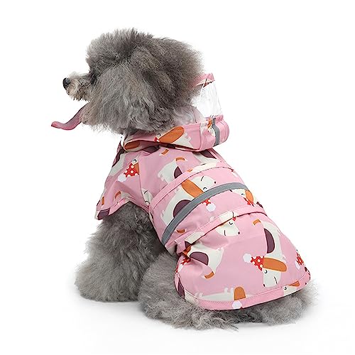 Reflektierende Regenmäntel für Hunde, geeignet für große, mittlere und kleine Hundekleidung, Wind- und regensichere Welpen-Regenbekleidung von NYCEMAKEUP
