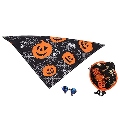 3-teiliges Haustier-Halloween-Dekorationsset, süßes Hundekostüm-Set für Haustiere, Kätzchen, Welpen, Halloween-Haustier-Welpenkostüm für Katzen, kleine Hunde, Urlaubsparty-Zubehör von NYSUZHOUJI