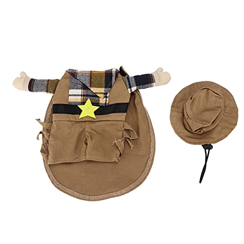 Cowboy-Hundekostüm für kleine und mittelgroße Hunde. Lustiges, festliches Western-Haustier-Outfit aus weichem Polyester (L) von NYSUZHOUJI