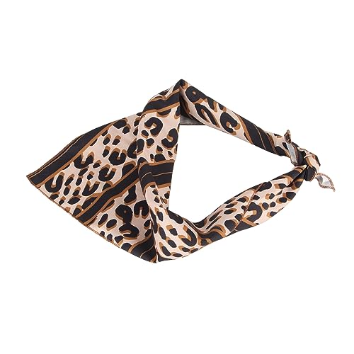 Hunde-Bandanas mit Leopardenmuster, robuste Baumwolle, Hunde-Lätzchen, Schal, faltbar, tragbar, Haustier-Bandanas für Party, Hochzeit, Reisen (S) von NYSUZHOUJI