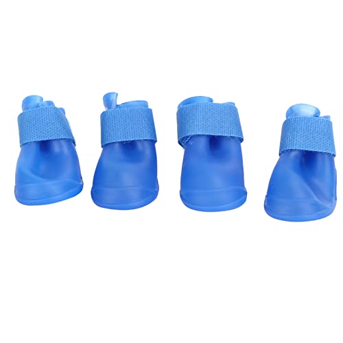 NYSUZHOUJI Haustierhundschuhwasser mit Fußabdrücken 4 Pack Blau Schwarz von NYSUZHOUJI