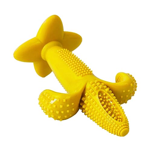 NYSUZHOUJI Maisförmiges Kauspielzeug für Hunde, bissfest, Zähneknirschen, hohe Haltbarkeit, lindert Ängste, interaktives Hundespielzeug für die Zahngesundheit von Haustieren (Yellow) von NYSUZHOUJI