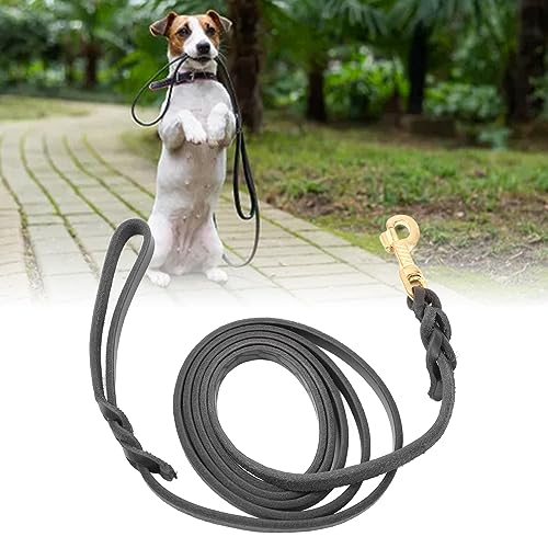 NYSUZHOUJI The Leather Dog Leash Cuerda de tracción Larga y Suave para Perros medianos y Grandes, Color Negro, 82,7 pulgadas von NYSUZHOUJI