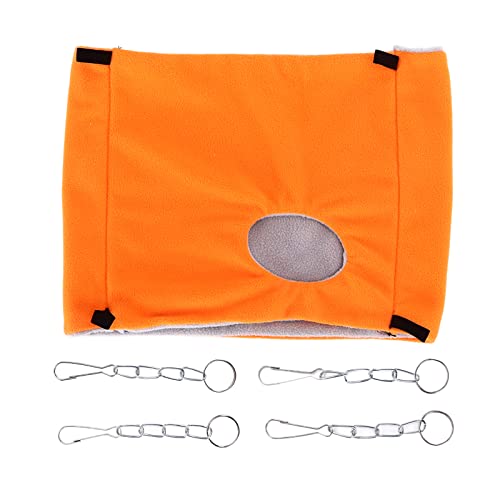 NYSUZHOUJI Vogel warmes Nest Thermal Plüsch Käfig hängende Bett Hängematte für den Winter mit Haken für kleine Vögel Papageien (Orange, Öffnungsgröße: 7–15 cm) von NYSUZHOUJI