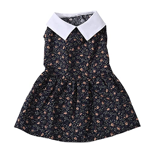 Nettes Blumendruckhundkleid weiche atmungsaktive Welpen Prinzessin Kleid Frühling Sommer Festival Party Haustier Kleidung (Xs) von NYSUZHOUJI