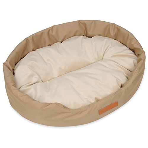 NYVI Hundebett NYVIPet Mia 62x51 cm Beige - Herausnehmbares Kissen - Hundekissen Hundesofa Für Kleine & Mittlere Hunde - Höchster Liegekomfort, Oeko-TEX von NYVI