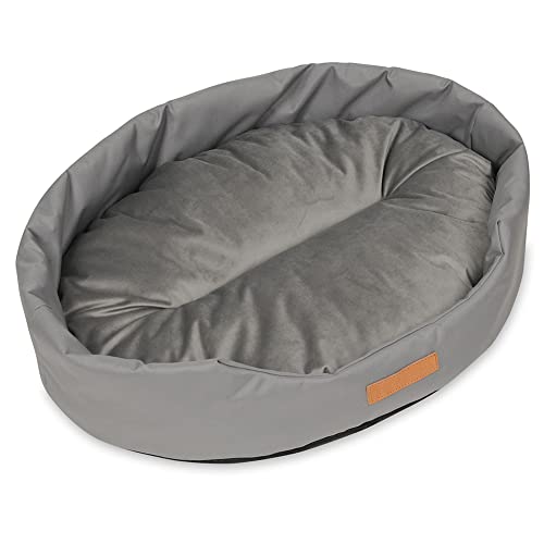 NYVI Hundebett NYVIPet Mia 62x51 cm Grau - Herausnehmbares Kissen - Hundekissen Hundesofa Für Kleine & Mittlere Hunde - Höchster Liegekomfort, Oeko-TEX von NYVI