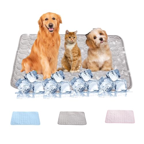 NZDFH Kühlmatte Hund Kühlmatte Katze Kühlmatte für Kaninchen 52x63cm, Cool Feeling Cats Atmungsaktive Kühle Kleine Matte Frühling und Sommer Hundebett Kennel pet Cats mats Kühlmatte Hund groß von NZDFH