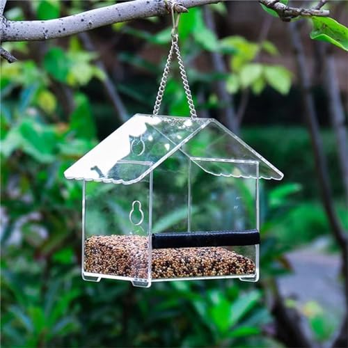 NZDFH Vogelhaus Vogelhaus Wetterfest Vogelhaus Vogelhäuschen Mit Ständer Nistkasten Vogelhaus für Balkongeländer von NZDFH