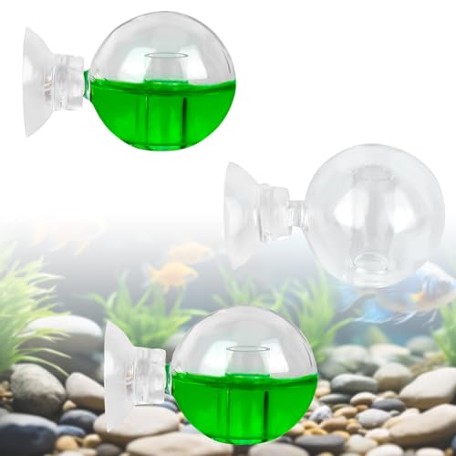 NZZVNZ 3 Stück CO2 Dauertest Aquarium, CO2 Glas Aquarium Monitor, CO2 Monitor Aquarium, CO2 Test Aquarium, CO2 Messgerät Aquarium mit Saugnapf Für Süßwasseraquarien Gepflanzte Fisch Tank von NZZVNZ