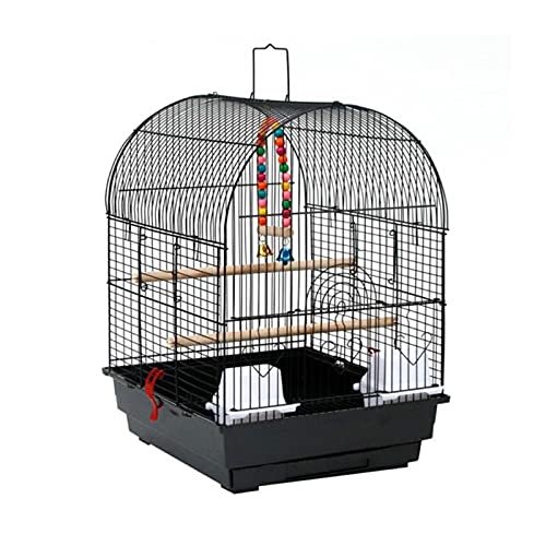 NaLoRa Flugkäfig, Kleiner Vogelkäfig, Heimtierbedarf, Metallkäfig Für Papageien, Wellensittiche, Robust, Langlebig, Inklusive 2 Sitzstangen, 2 Futterbechern, 1 Spielzeug-Vogelkäfig von NALORA