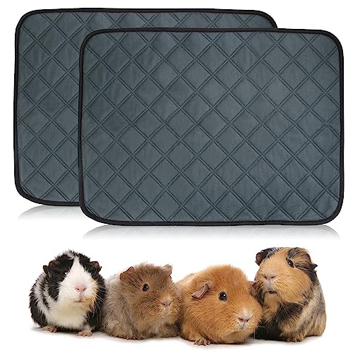 2 Stück Meerschweinchen Käfig Einlagen Fleece Meerschweinchen Einstreu Saugfähig Meerschweinchen PIPI Pads Haustier-Urinunterlage Wiederverwendbar rutschfeste Meerschweinchen Matte, 60 * 44 cm von Naapesi