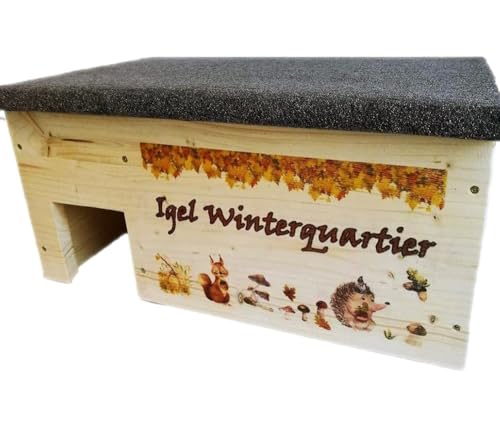 Nagerstore Igelhaus Igelhütte XXL mit Labyrintheingang Winterquartier Katzensicher Winterfest, Fichte von YAMOOCO