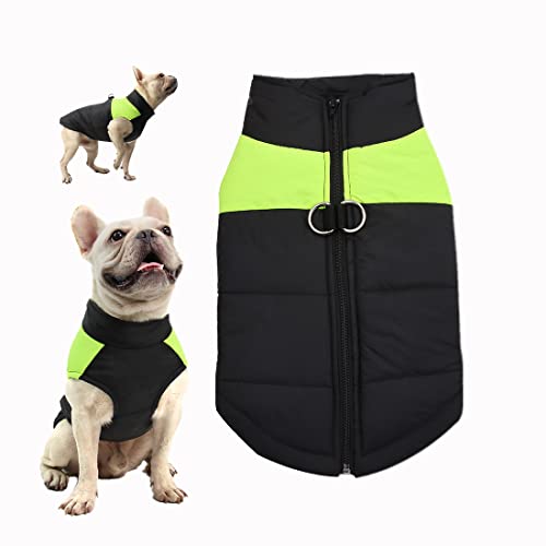 Hundemantel Hundejacke Wasser-Wind-dicht Warme für Kleine Mittlere Große Hunde Kleidung Winterjacke Baumwolle Welpen(Leuchtendes Grün, 5XL) von Naglreia