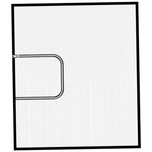 Fensternetz für Katzen, Katzenscheibenbildschirm Guard 51x59 Selbstklebbares feines Fensternetz für Katzen mit Reißverschluss Aluminiumdraht atmungsaktives abnehmbares waschbares Fensternetz für Zuha von Naisicatar