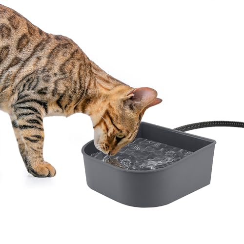 NAMSAN Beheizter Wassernapf für Hundekäfig, Käfig und Zwinger, 1L, Kleine Hängende Thermoschale für Outdoor/Indoor Katzen Kaninchen Hühner Eichhörnchen Vögel, Eisfrei Bieten Trinkwasser im Winter von Namsan