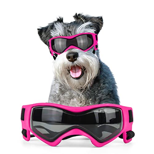 NAMSAN Hundesonnenbrille für mittelgroße Rassen, UV-Schutz, Anti-Beschlag-Hundebrille für kleine bis mittelgroße Hunde, winddichter Hundeaugenschutz, Winter-Schnee-Brille, einfaches Anziehen und von Namsan