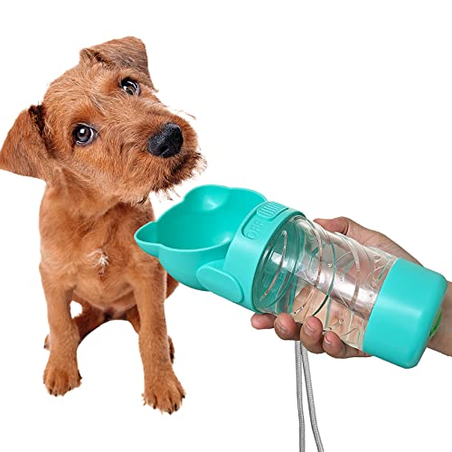 NAMSAN Trinkflasche Hunde für Unterwegs Klein 350 ML Hunde Wasserflasche mit 200 ML Hundefutter Becher Praktisch Auslaufsicher Hundetrinkflasche von Namsan