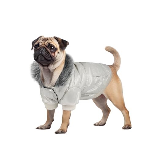 Namsan Pet Puppy Dog wasserfeste Kleidung und Winddichte Kapuzen Winter warme Kleidung Mantel Outwear -Grau -Grosse von Namsan