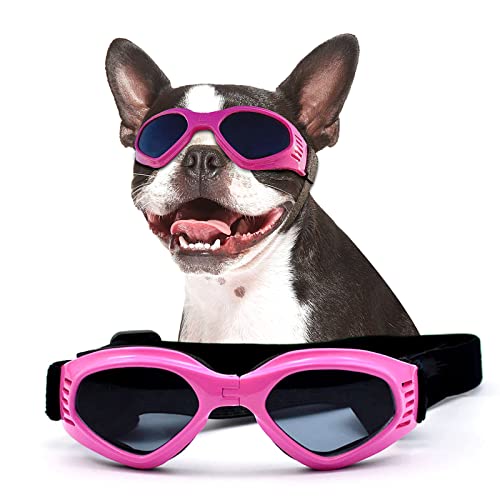 Namsan stilvolles und Fun Tier/Hundewelpen UV-Schutzbrillen Sonnenbrille Wasserdichten Schutz Sun-Brille Fuer Hunde-Rosa von Namsan