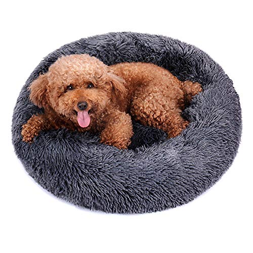 Namzi Donut-Hundebett, flauschiges Haustierbett in Donut-Form für Hunde und Katzen, bequemes Hundebett, Donut-Kuschelbett, rund, waschbar, rutschfeste Unterseite, 50,8 cm/71,1 cm, für Welpen und von Namzi