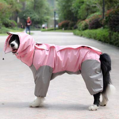 Namzi Wasserdichter Hunde-Regenmantel, leichte Haustier-Regenkleidung mit Poncho-Kapuze (5XL, A05) von Namzi