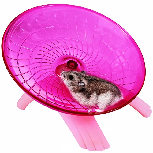 Hamsterrad Untersetzer leise Spinner / leise Übung fliegender Läufer für Zwerghamster/Rennmäuse/kleine Käfige, rosa von Nanaborn