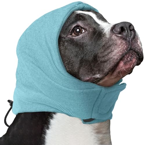 Nanaki Beruhigender Hunde-Kapuzenpullover, Hämatome, Ohrwickel für Hunde, Feuerwerk, Schlauchschal für Hunde, Fellpflege, Hundehaube zum Lärmschutz, Ohrenschutz für Angstlinderung von Nanaki