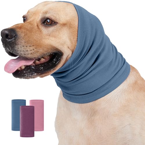 Nanaki Beruhigender Hunde-Kapuzenpullover ohne Klappen, Ohrenschutz für Hunde, Ohrenschützer, Kopfverziehung, Angstlinderung, Hämatom-Ohrwickel, Hundekopfbedeckung für Fellpflege und Trocknung des von Nanaki