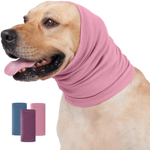 Nanaki Beruhigender Hunde-Kapuzenpullover ohne Klappen, Ohrenschutz für Hunde, Ohrenschützer, Kopfverziehung, Angstlinderung, Hämatom-Ohrwickel, Hundekopfbedeckung für Fellpflege und Trocknung des von Nanaki