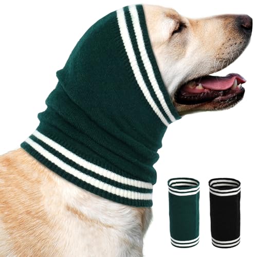 Nanaki Hunde-Ohrenschützer für Geräuschbad, kein Schütteln, Ohrwickel für Hunde, Hämatom, Feuerwerk, Angstlinderung, beruhigender Kapuzenpullover, Hundepflege, Ohrschutz, leiser Hundekopfwickel, von Nanaki