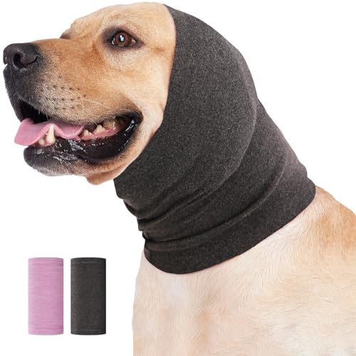 Nanaki Hunde-Kopfbedeckung, leises Hunde-Stirnband, kein Schütteln, Ohrwickel, Angstlinderung und Beruhigung von Hunden, Kapuze für Hunde, Haustier-Ohrenschutz, beruhigender Kapuzenpullover, von Nanaki