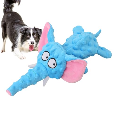 Nankoyal Elefanten-Hundespielzeug, Elefant, Plüschtier, 30 cm, für den Innenbereich, flexibles kleines Quietschspielzeug, multifunktionales Outdoor-Hundespielzeug für Katzen und Hunde von Nankoyal