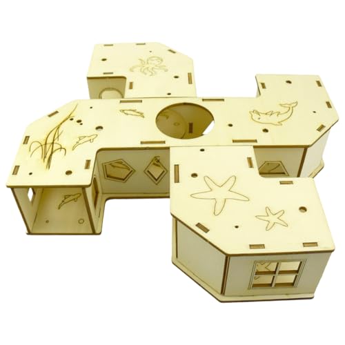 Nankoyal Hamster Labyrinth, Hamster Spielplatz Tunnel Labyrinth Spielzeug, Holz Interaktives Spielzeug Spielplatz für Kleintiere Kaninchen Frettchen Maus Training Beschäftigung Nankoyal Hamster Labyrinth, Hamster Spielplatz Tunnel Labyrinth Spielzeug, Holz Interaktives Spielzeug Spielplatz für Kleintiere Kaninchen Frettchen Maus Training Beschäftigung von Nankoyal