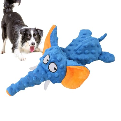 Nankoyal Hundespielzeug, quietschend, Elefant, gefülltes Plüschtier, 30 cm, Hundespielzeug, Katzenspielzeug, Indoor-Katzen-Plüschspielzeug für drinnen und draußen, 30 cm von Nankoyal