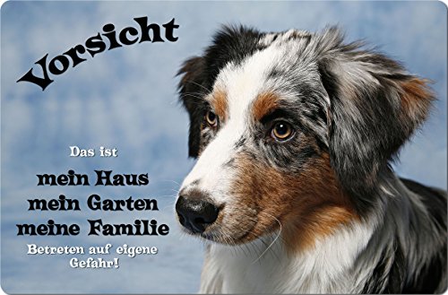 Nanyuk +++ Australian Shepherd - Metall Warnschild Schild Hundeschild Sign - ASD 06 T1 von Nanyuk