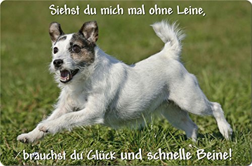 Nanyuk +++ Jack Parson Russell Terrier - Metall Warnschild Schild Hundeschild Sign - JPR 04 T12 von Nanyuk