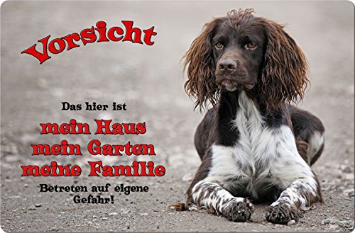 +++ Kleiner MÜNSTERLÄNDER - Metall WARNSCHILD Schild Hundeschild Sign - KLM 01 T1 von Nanyuk