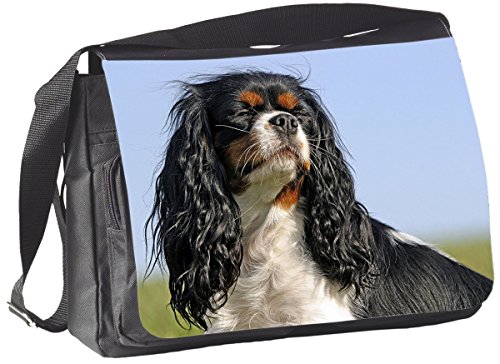 Nanyuk +++ Cavalier King Charles Spaniel - COLLEGETASCHE Tasche UMHÄNGETASCHE Schultertasche - CKC 03 von Nanyuk