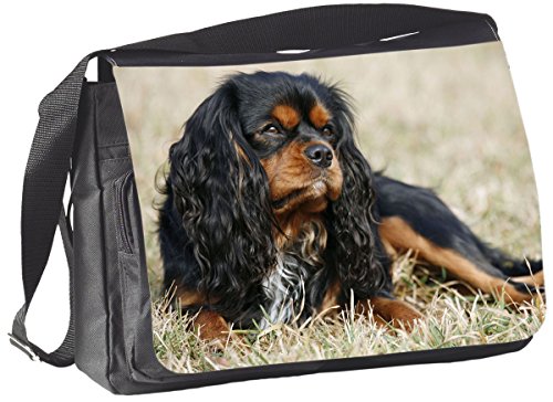 Nanyuk +++ Cavalier King Charles Spaniel - COLLEGETASCHE Tasche UMHÄNGETASCHE Schultertasche - CKC 05 von Nanyuk