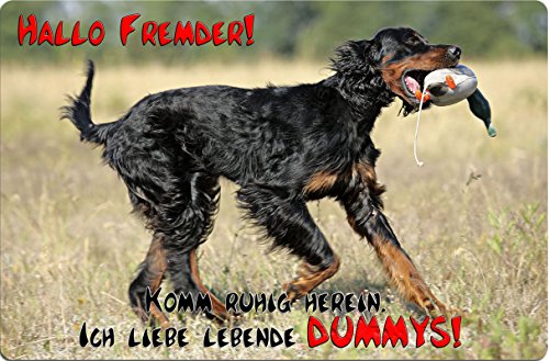 Nanyuk +++ Gordon Setter - Metall Warnschild Schild Hundeschild Sign - GDS 07 T17 von Nanyuk