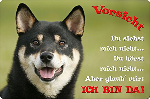 Nanyuk +++ Shiba Inu - Metall Warnschild Schild Hundeschild Sign - SBA 09 T2 von Nanyuk