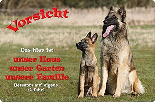 Nanyuk +++ TERVUEREN & Malinois Belgische Schäferhunde - Metall Warnschild Schild Hundeschild Sign - BLS 01 T1 von Nanyuk