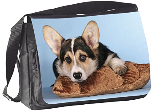 Nanyuk +++ Welsh Corgi Pembroke - COLLEGETASCHE Tasche UMHÄNGETASCHE Schultertasche - WCP 03 von Nanyuk